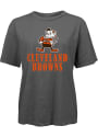 Cleveland Browns Womens Rainbow T-Shirt - Grey