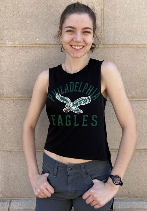 Philadelphia Eagles Womens Black Field Goal Tank Top