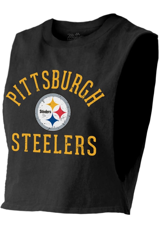 Pittsburgh Steelers Womens Black Field Goal Tank Top