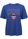 Chicago Cubs Womens Burble T-Shirt - Blue
