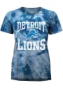 Detroit Lions Womens Tie Dye T-Shirt - Blue