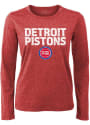 Detroit Pistons Womens Aquarius T-Shirt - Red