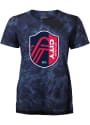 St Louis City SC Womens Tie Dye Burble T-Shirt - Navy Blue