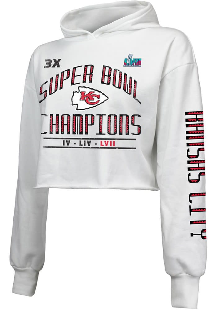 Chiefs white super bowl hot sale hoodie