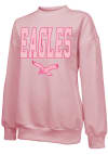 Main image for Philadelphia Eagles Womens Pink Oversized Crew Sweatshirt
