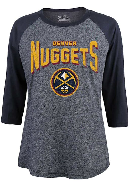 Denver Nuggets NAVY Raglan Long Sleeve LS Tee 18243633