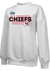 Main image for Kansas City Chiefs Womens White 2022 Conference Champs Interception Crew Sweatshirt