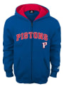 Detroit Pistons Boys Wordmark Full Zip Hooded Sweatshirt - Blue