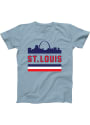 St Louis Series Six Skyline Arch T Shirt - Light Blue