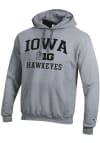Main image for Mens Iowa Hawkeyes Grey Champion Big Ten Powerblend Hooded Sweatshirt