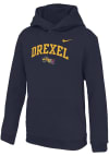 Main image for Youth Drexel Dragons Navy Blue Nike Primary Team Logo Long Sleeve Hooded Sweatshirt