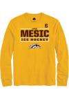 Main image for Jack Mesic Mens Gold Western Michigan Broncos NIL Stacked Box Long Sleeve Player T Shirt