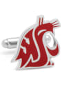 Washington State Cougars Silver Plated Cufflinks - Silver