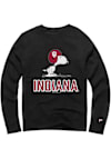 Main image for Mens Black Indiana Hoosiers Peanuts Football Crew Sweatshirt
