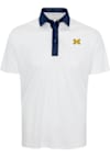 Main image for Mens White Michigan Wolverines Semi Spread Short Sleeve Polo Shirt