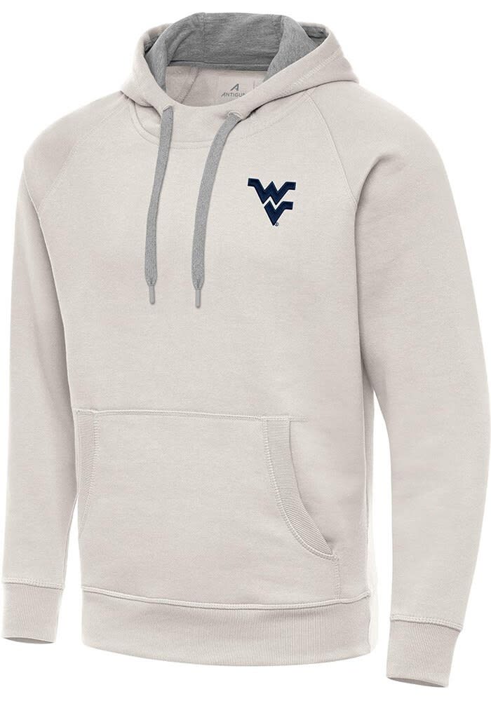 Antigua West Virginia Mountaineers Mens CREAM Victory Hoodie