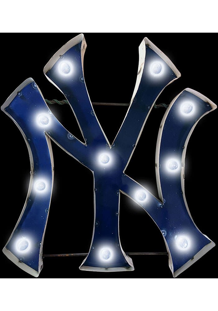 New York Yankees NAVY Recycled Metal Marquee Sign - 1932199