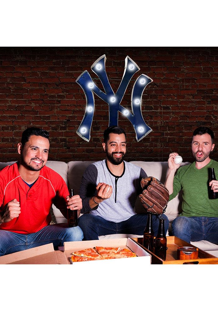 New York Yankees NAVY Recycled Metal Marquee Sign - 1932199