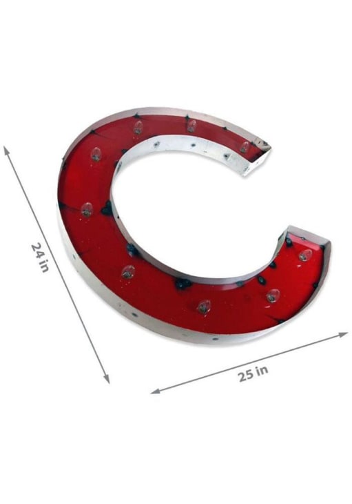 Chicago Cubs Recycled Metal Marquee Sign