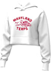 Main image for Womens Maryland Terrapins White Under Armour Rival Fleece Hooded Sweatshirt