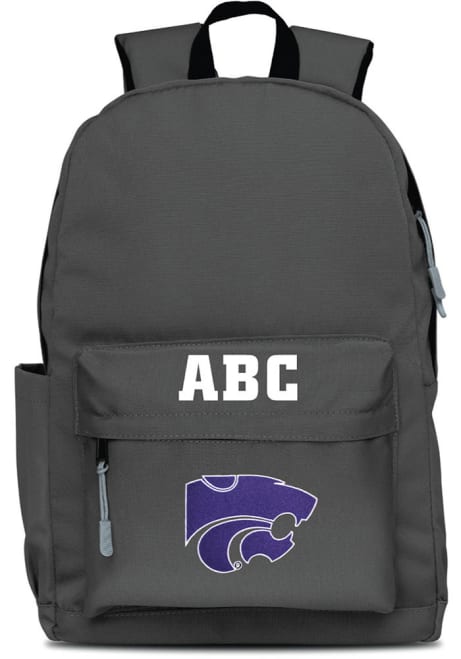 Personalized Monogram Campus K-State Wildcats Backpack - Grey