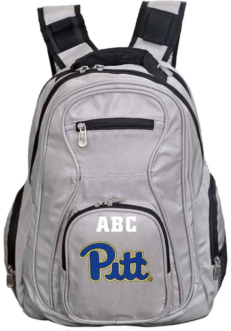 Personalized Monogram Premium Pitt Panthers Backpack - Grey