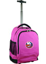 New York Islanders Wheeled Premium Backpack - Pink