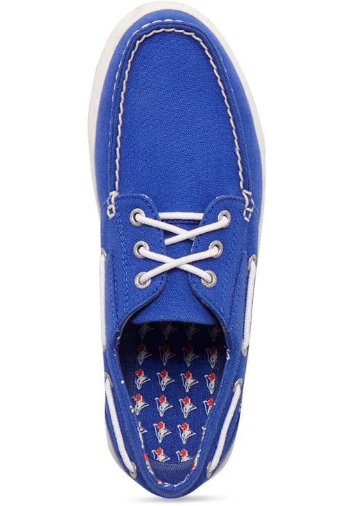 Toronto Blue Jays Navy Blue Adventure Canvas Boat Mens Shoes