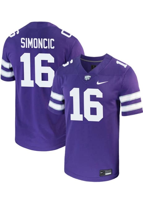 Kellen Simoncic Nike Mens Purple K-State Wildcats Game Name And Number Football Jersey