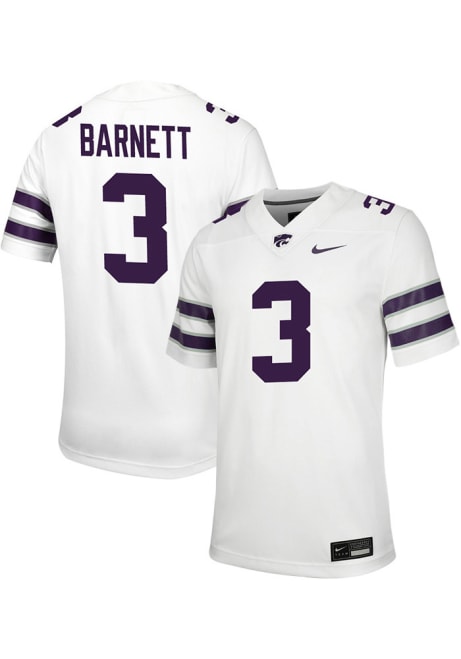 Blake Barnett Nike Mens White K-State Wildcats Game Name And Number Football Jersey