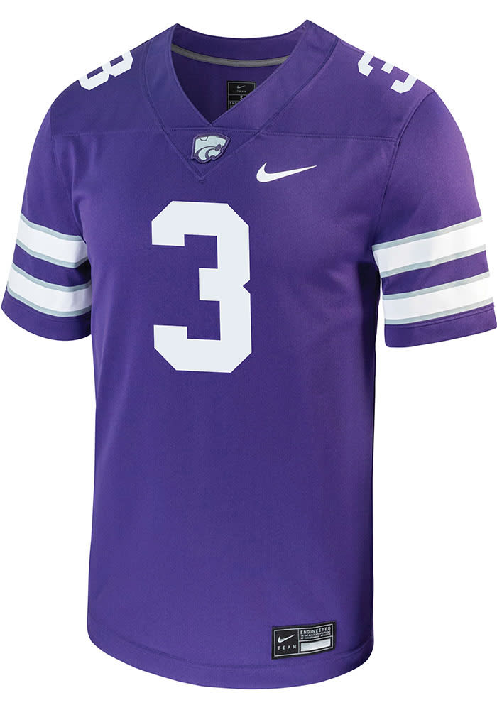 Blake Barnett Mens PURPLE K-State Wildcats NIL Game Football