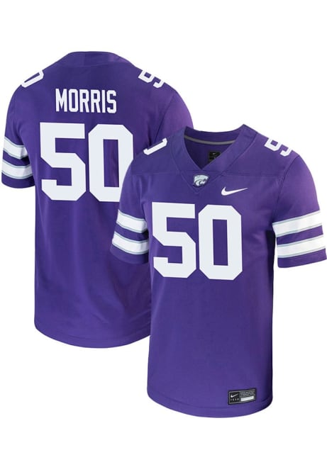 Boone Morris Nike Mens Purple K-State Wildcats Game Name And Number Football Jersey