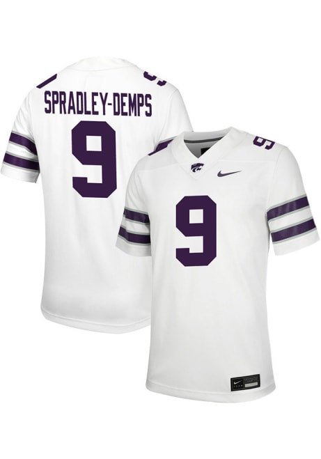 Jacques Spradley-Demps Nike Mens White K-State Wildcats Game Name And Number Football Jersey