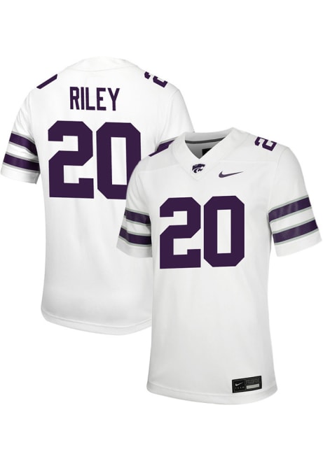 Jordan Riley Nike Mens White K-State Wildcats Game Name And Number Football Jersey