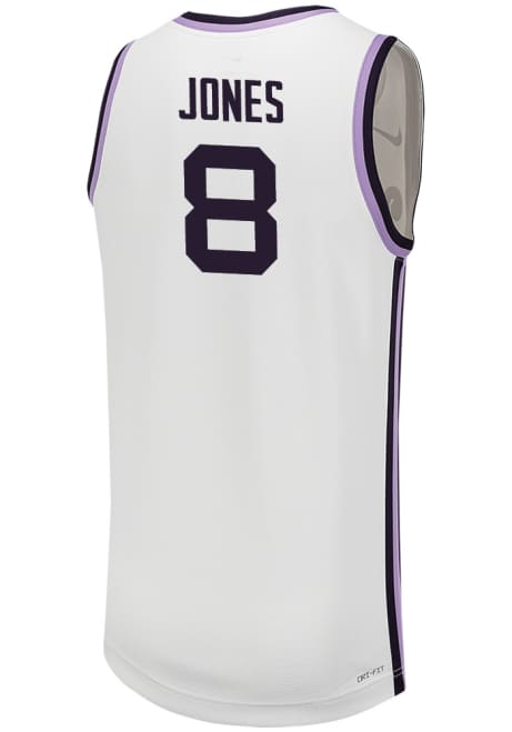 RJ Jones Mens White K-State Wildcats Replica Name And Number Basketball Jersey