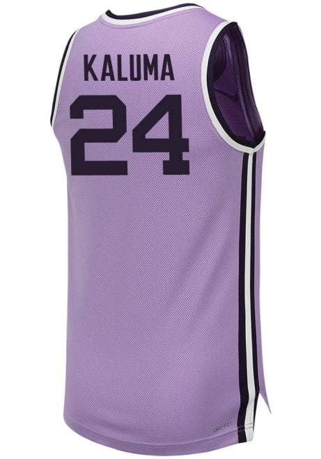 Arthur Kaluma Mens Lavender K-State Wildcats Replica Name And Number Basketball Jersey