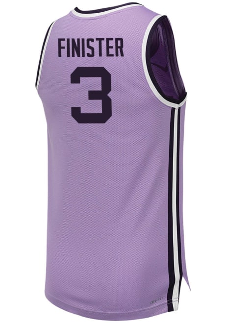 Dorian Finister Mens Lavender K-State Wildcats Replica Name And Number Basketball Jersey
