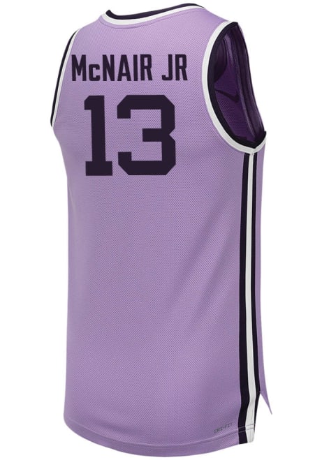 Will McNair Jr. Mens Lavender K-State Wildcats Replica Name And Number Basketball Jersey