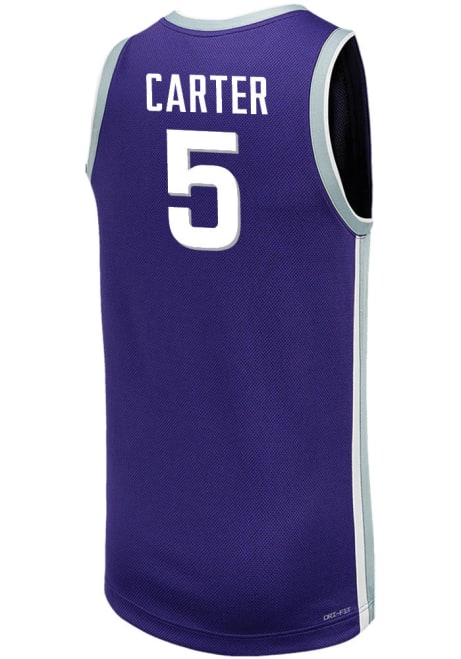 Camryn Carter Mens Purple K-State Wildcats Replica Name And Number Basketball Jersey
