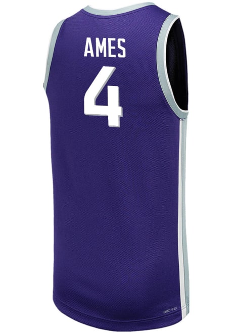 Dai Dai Ames Mens Purple K-State Wildcats Replica Name And Number Basketball Jersey