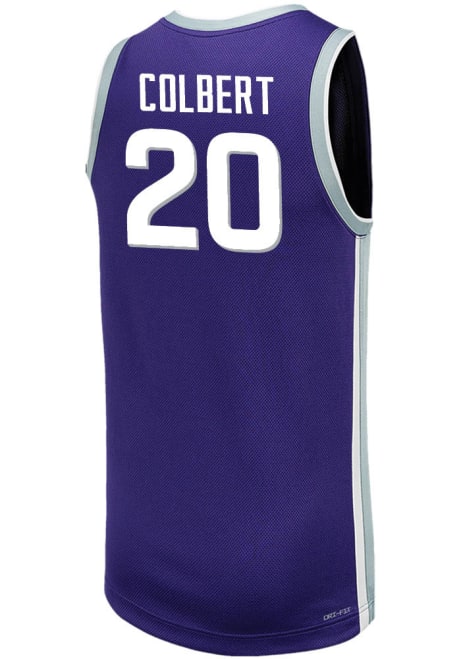 Jerrell Colbert Mens Purple K-State Wildcats Replica Name And Number Basketball Jersey