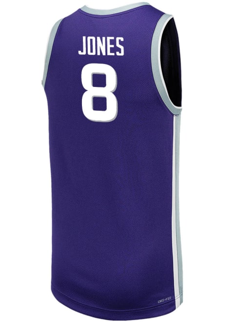 RJ Jones Mens Purple K-State Wildcats Replica Name And Number Basketball Jersey