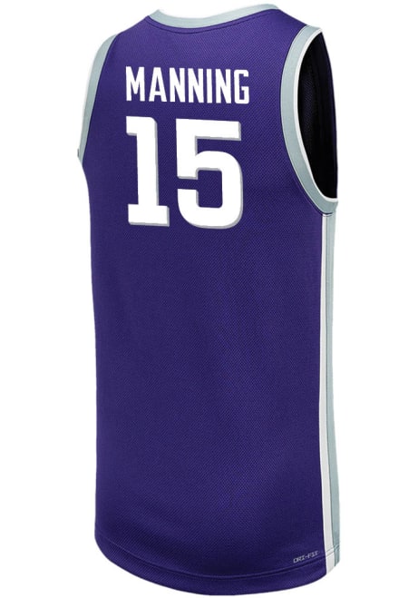 Taj Manning Mens Purple K-State Wildcats Replica Name And Number Basketball Jersey