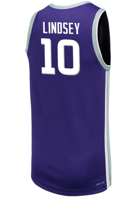 Taymont Lindsey Mens Purple K-State Wildcats Replica Name And Number Basketball Jersey