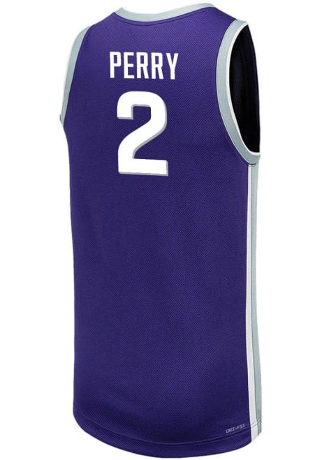 Tylor Perry Mens Purple K-State Wildcats Replica Name And Number Basketball Jersey