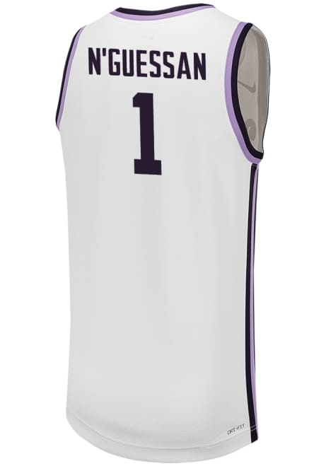 David N’Guessan Mens White K-State Wildcats Replica Name And Number Basketball Jersey