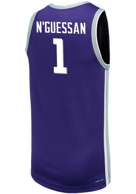 David N’Guessan Mens Purple K-State Wildcats Replica Name And Number Basketball Jersey