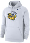 Main image for Nike Michigan Wolverines Mens White Club Fleece Vintage Logo Long Sleeve Hoodie
