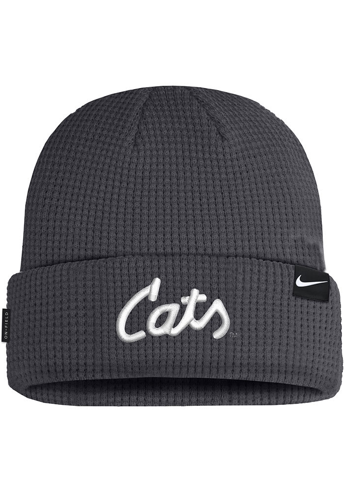K-State Wildcats Nike CHARCOAL Terra Beanie Waffle Mens Knit