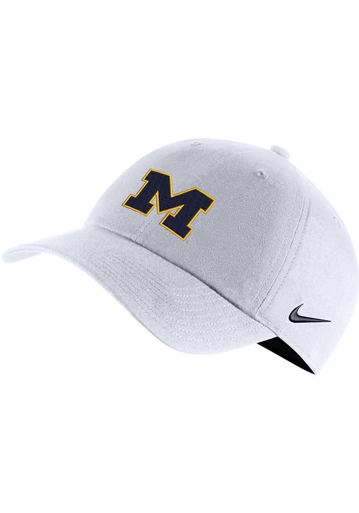 Nike White Michigan Wolverines Campus Cap Adjustable Hat